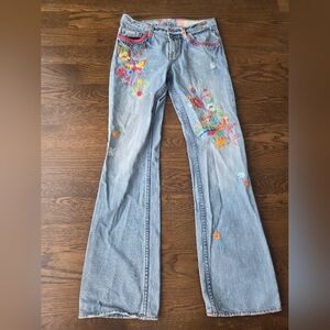 X2 Denim Laboratory Embroidered Light Blue Jeans Sz.31